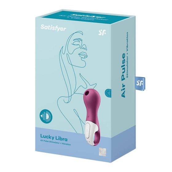 Satisfyer Lucky Libra - vibrator clitoridian cu baterie, cu valuri de aer (mov)
