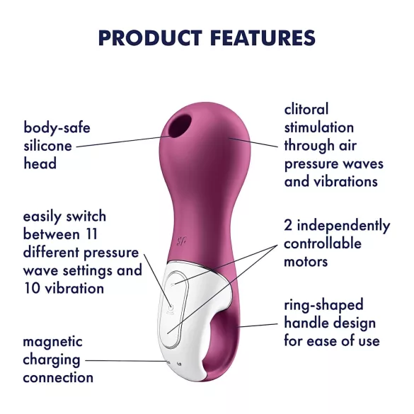 Satisfyer Lucky Libra - stimulator clitoridian cu unde de aer - mov