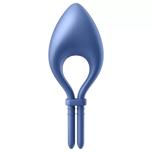 Satisfyer Bullseye - Inel penian cu vibrații controlat prin aplicație, pentru bărbați (albastru)