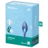 Satisfyer Bullseye - Inel penian cu vibrații controlat prin aplicație, pentru bărbați (albastru)