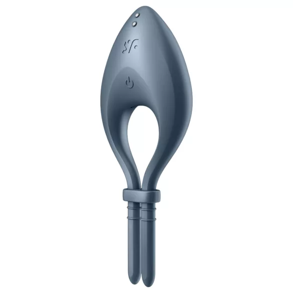 Satisfyer Bullseye - Inel pentru penis cu vibrații controlat prin aplicație, pentru bărbați (gri)
