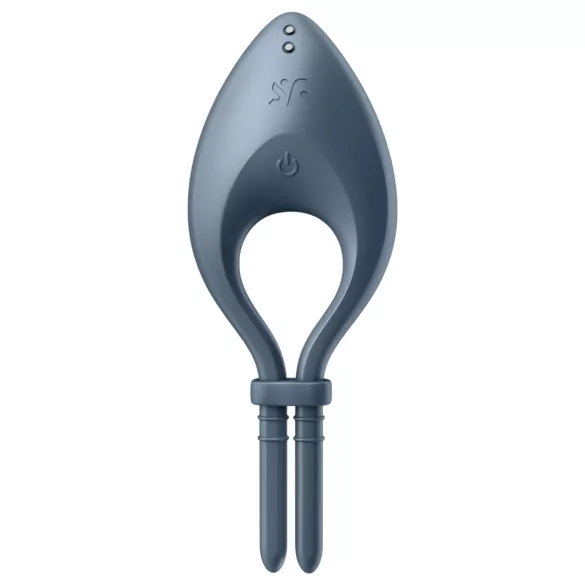 Satisfyer Bullseye - Inel pentru penis cu vibrații controlat prin aplicație, pentru bărbați (gri)