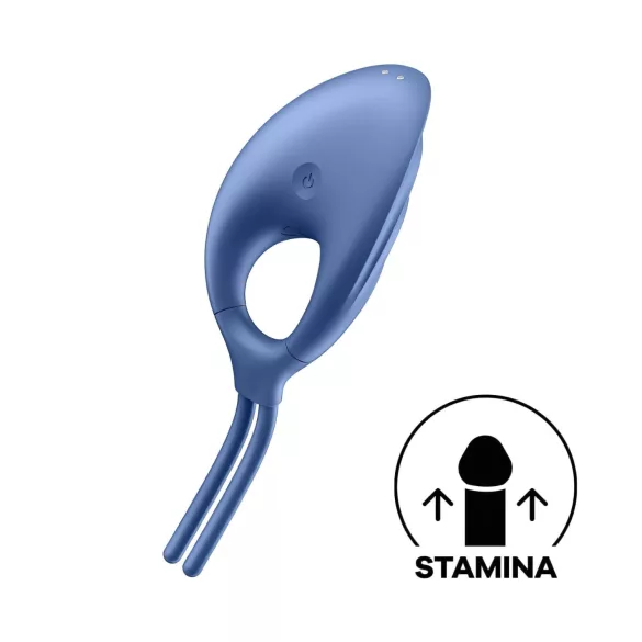 Satisfyer Swordsman - inel pentru penis cu vibrații, reîncărcabil, albastru