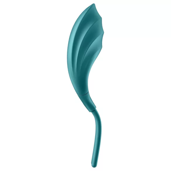 Satisfyer Swordsman - inel penis cu vibrații reîncărcabil - silicon verde
