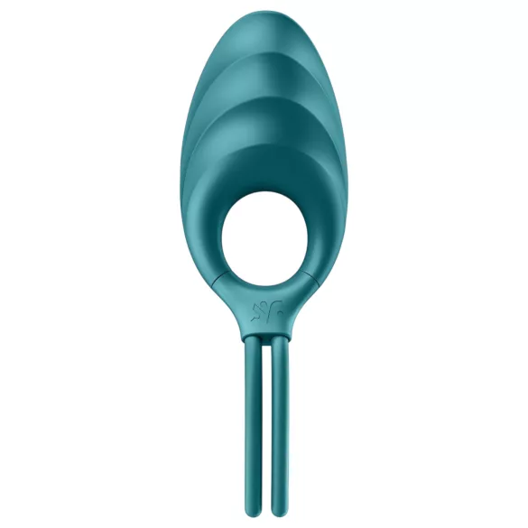 Satisfyer Swordsman - inel penis cu vibrații reîncărcabil - silicon verde