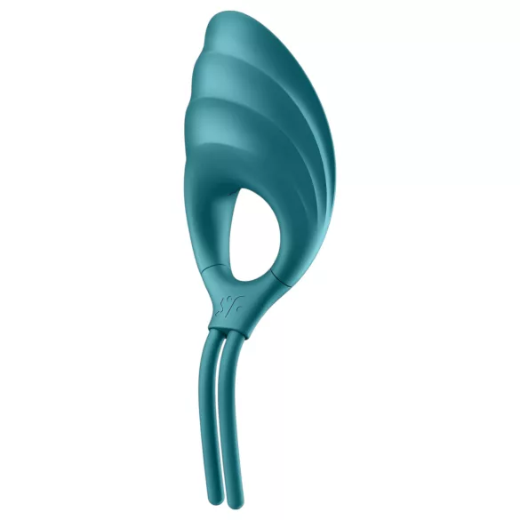 Satisfyer Swordsman - inel penis cu vibrații reîncărcabil - silicon verde