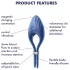 Satisfyer Duelist - inel pentru penis cu vibrații, reîncărcabil - albastru