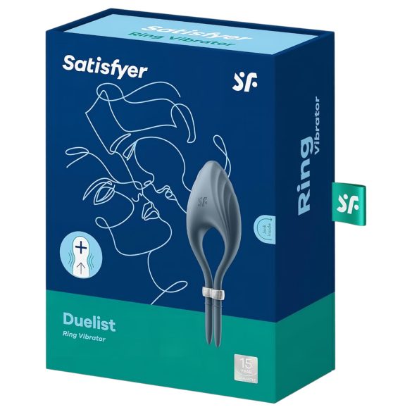 Satisfyer Duelist - inel penian vibrator reîncărcabil - gri