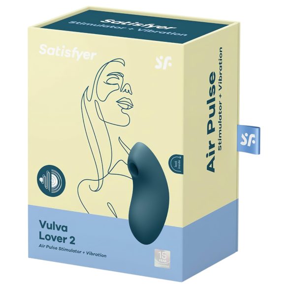 Satisfyer - vibratoare clitoridian cu unde de aer - reîncărcabil - albastru