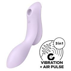   Satisfyer Curvy Trinity 2 - vibrator cu unde de aer 2în1 - mov