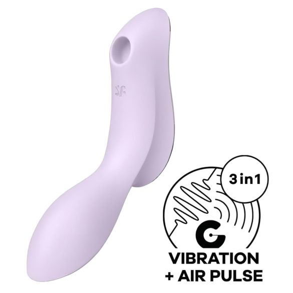 Satisfyer Curvy Trinity 2 - vibrator cu unde de aer 2în1 - mov