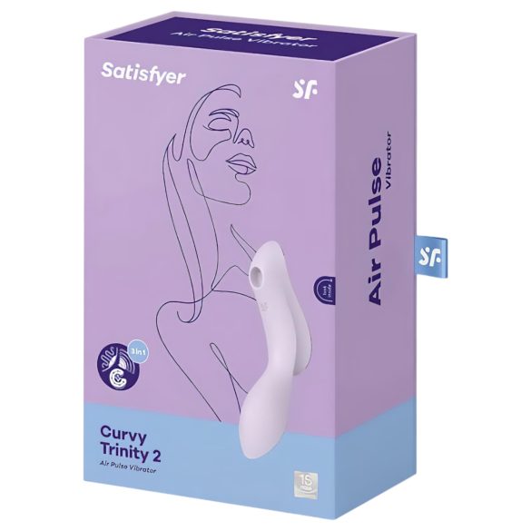 Satisfyer Curvy Trinity 2 - vibrator cu unde de aer 2în1 - mov