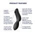 Satisfyer Curvy Trinity 2 - vibrator 2în1 cu undă de aer (negru)