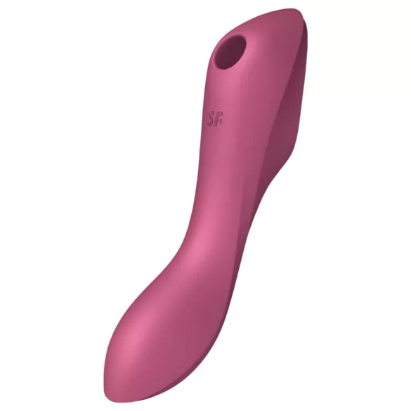 Satisfyer Curvy Trinity 3 - vibrator 2în1 stimulator clitoridian cu aer - roșu