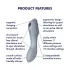 Satisfyer Curvy Trinity 3 - vibrator cu unde de aer 2în1 - gri
