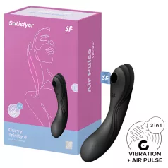   Satisfyer Curvy Trinity 4 - vibrator 2în1 cu unde de aer (negru)