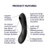 Satisfyer Curvy Trinity 4 - vibrator 2în1 cu unde de aer - negru