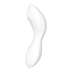   Satisfyer Curvy Trinity 5+ - vibrator inteligent cu tehnologie de undă de aer 2 în 1 (alb)