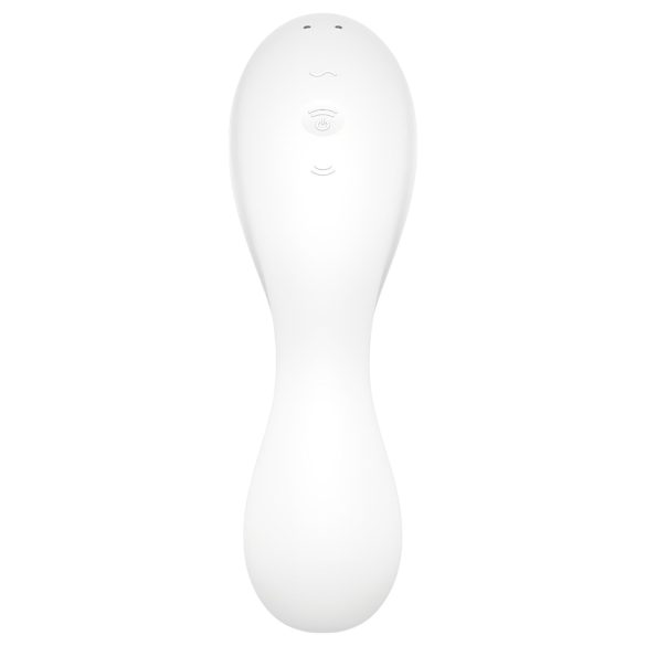 Satisfyer Curvy Trinity 5+ - vibrator 2în1 inteligent - alb