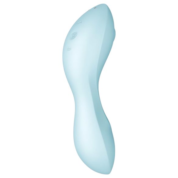 Satisfyer Curvy Trinity 5+ - vibrator 2în1 inteligent - albastru