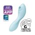 Satisfyer Curvy Trinity 5+ - vibrator 2în1 inteligent - albastru