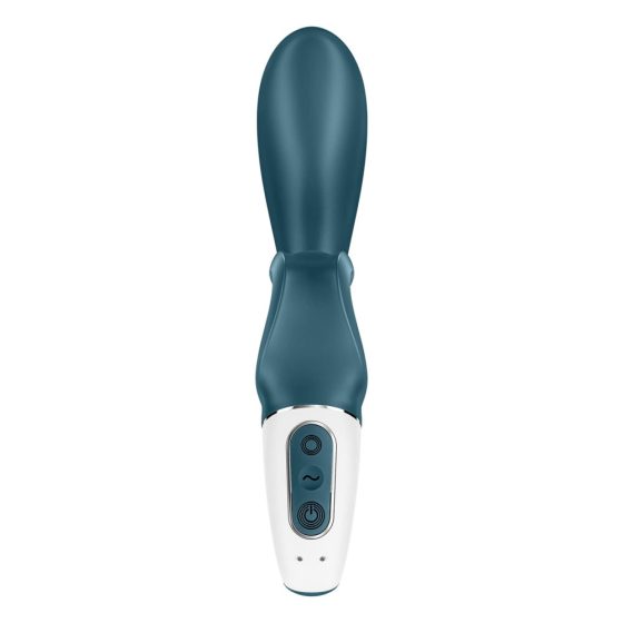 Satisfyer Hug Me - vibrator inteligent cu stimulator de clitoris (albastru-gri)