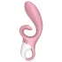 Satisfyer Hug Me - vibrator cu braț pentru clitoris controlat prin aplicație (roz)