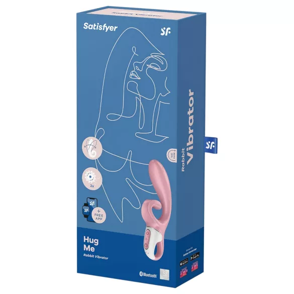 Satisfyer Hug Me - vibrator cu braț pentru clitoris controlat prin aplicație (roz)