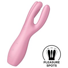   Satisfyer Threesome 3 - vibrator clitoridian cu acumulator - roz