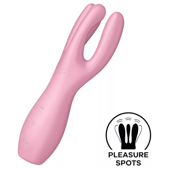 Satisfyer Threesome 3 - vibrator clitoridian cu acumulator - roz