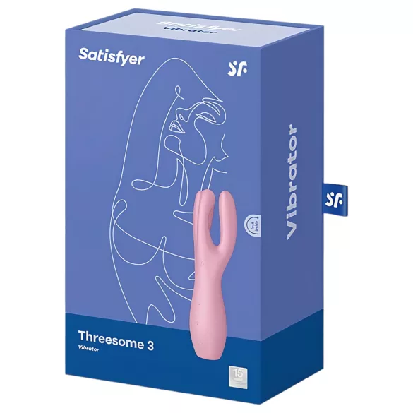 Satisfyer Threesome 3 - vibrator clitoridian cu acumulator - roz