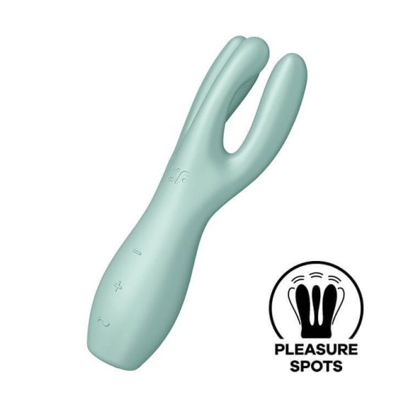 Satisfyer Threesome 3 - vibrator de clitoris reîncărcabil (mentă)