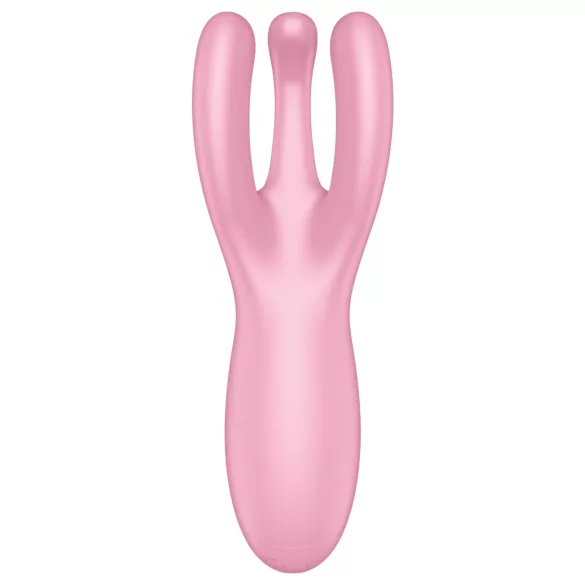 Satisfyer Threesome 4 - Vibrator clitoridian controlat prin aplicație (roz)