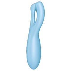   Satisfyer Threesome 4 - vibrator inteligent pentru clitoris (albastru)