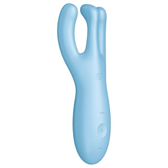 Satisfyer Threesome 4 - vibrator inteligent pentru clitoris (albastru)