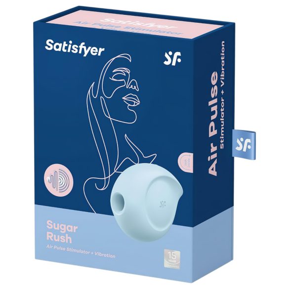 Satisfyer Sugar Rush - vibrator clitoridian cu unde de aer - albastru