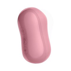   Satisfyer Cotton Candy - vibrator clitoridian cu baterie și tehnologie de pulsare a aerului (coral)