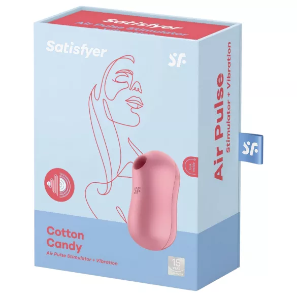Satisfyer Cotton Candy - vibrator clitoridian cu unde de aer (coral)