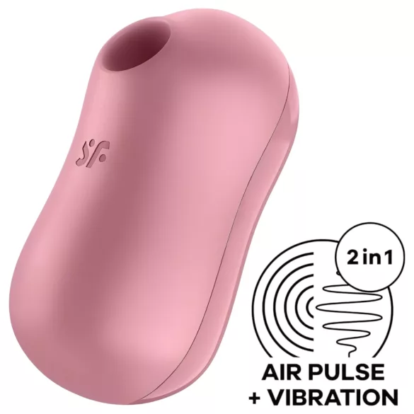 Satisfyer Cotton Candy - vibrator clitoridian cu unde de aer (coral)