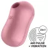 Satisfyer Cotton Candy - vibrator clitoridian cu unde de aer (coral)