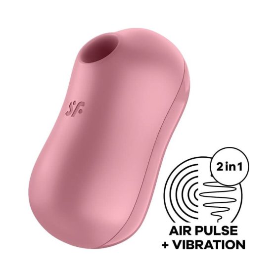 Satisfyer Cotton Candy - vibrator clitoridian cu baterie și tehnologie de pulsare a aerului (coral)