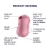 Satisfyer Cotton Candy - vibrator clitoridian cu unde de aer (coral)