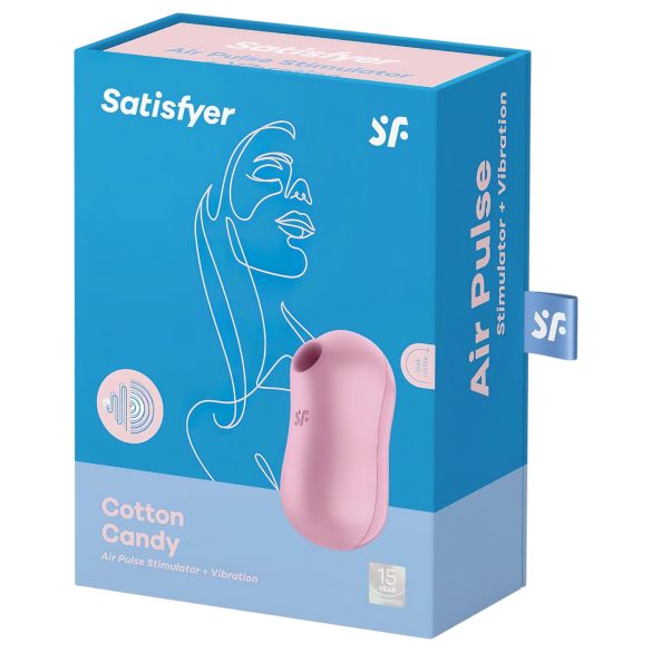 Satisfyer Cotton Candy - vibrator clitoridian cu unde de aer - reîncărcabil