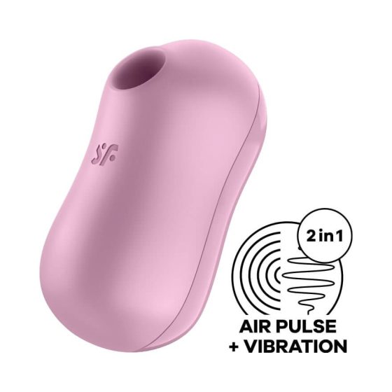 Satisfyer Cotton Candy - vibrator clitoridian cu unde de aer și baterie (mov)