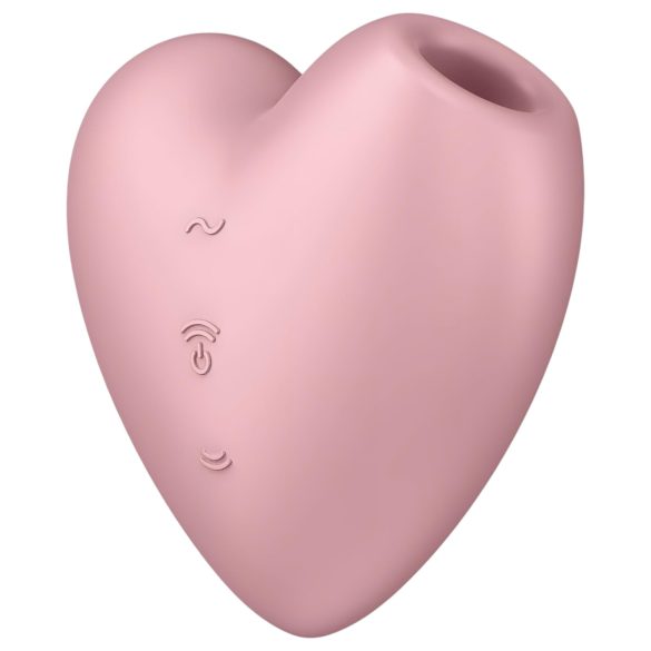 Satisfyer Cutie Heart - vibrator clitoridian cu pulsații aer - reîncărcabil