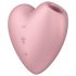 Satisfyer Cutie Heart - vibrator clitoridian cu pulsații aer - reîncărcabil