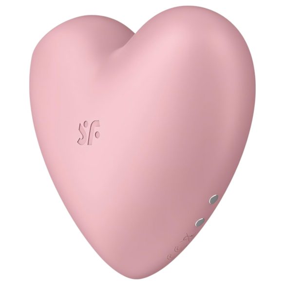 Satisfyer Cutie Heart - vibrator clitoridian cu pulsații aer - reîncărcabil