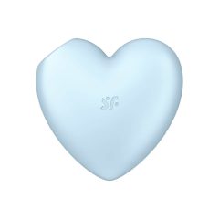   Satisfyer Cutie Heart - vibrator clitoridian cu valuri de aer, cu baterie (albastru)