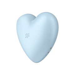   Satisfyer Cutie Heart - vibrator clitoridian cu valuri de aer, cu baterie (albastru)