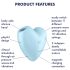 Satisfyer Cutie Heart - vibrator clitoridian cu unde de aer - reîncărcabil
